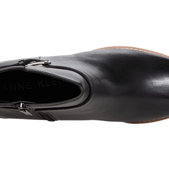 Amazon.com | Anne Klein Viki Black 8.5 M | Ankle & Bootie Anne Klein Pulse Black Leather Wedge Ankle Boots sz 7.5 nwb